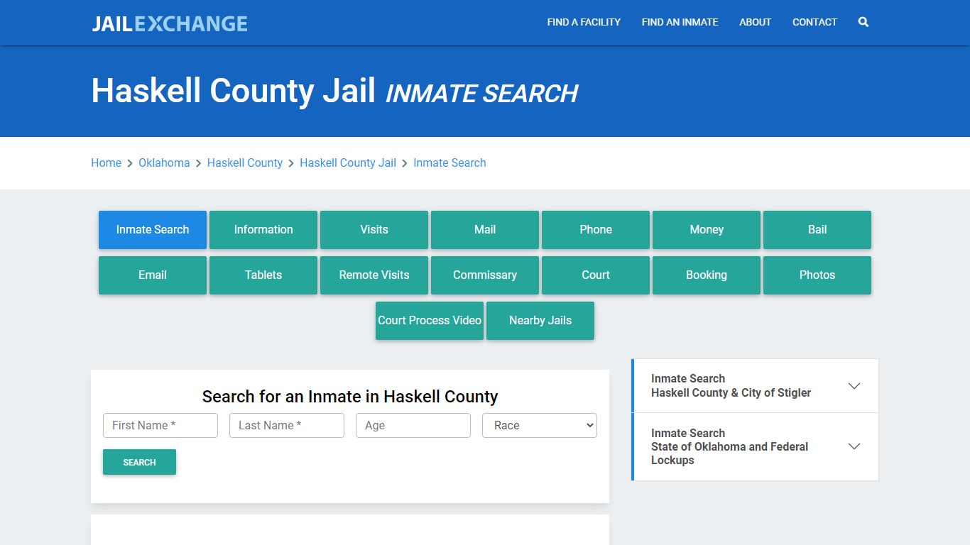 Haskell County Jail, OK Inmate Search: Roster & Mugshots