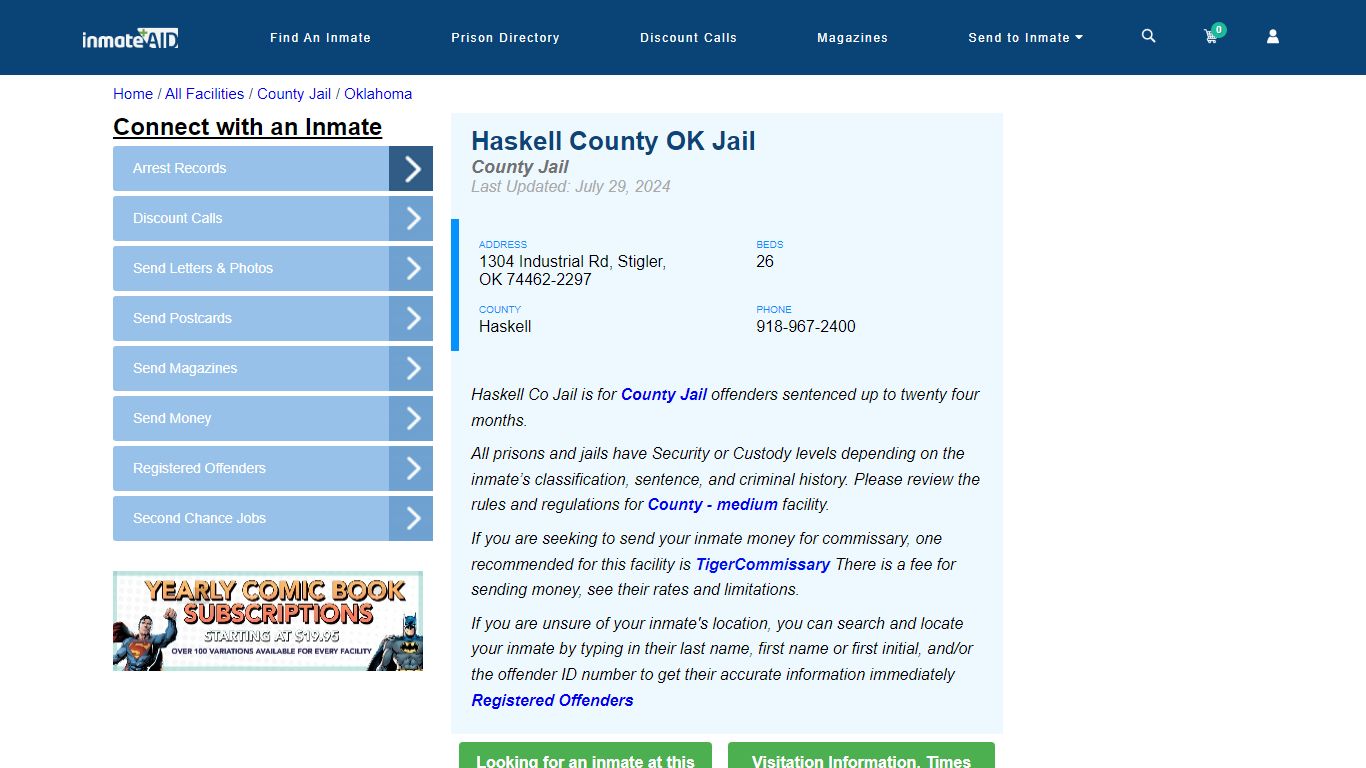 Haskell County OK Jail - Inmate Locator